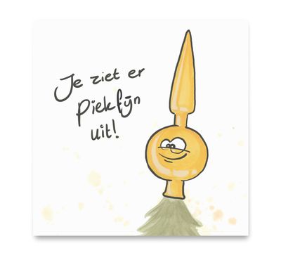 Handgemaakte wenskaart - Piekfijn - Mags Up Your Mind